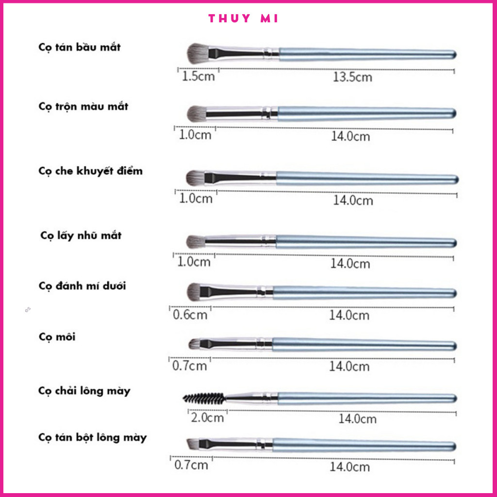 Bộ Cọ Trang Điểm Makeup Cá Nhân Tiện Lợi