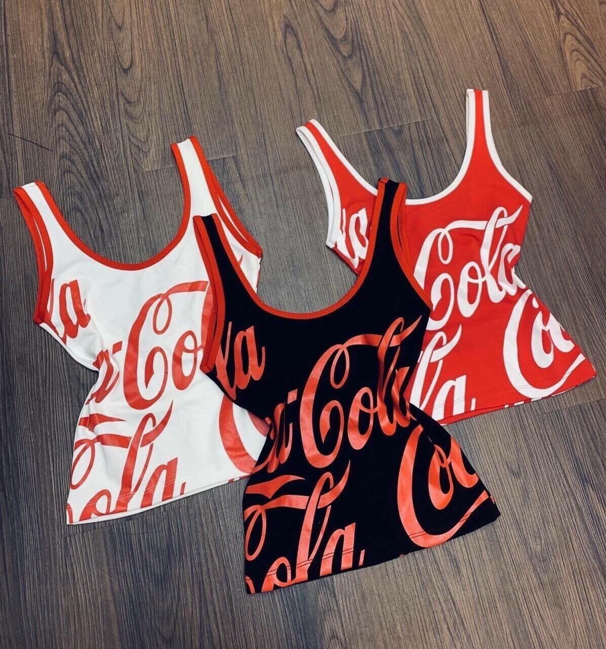Áo Thun Ba Lỗ Phối Viền Khoét Lưng Sâu In Kết Hợp In Chữ COLA Cá Tính TTSL0192