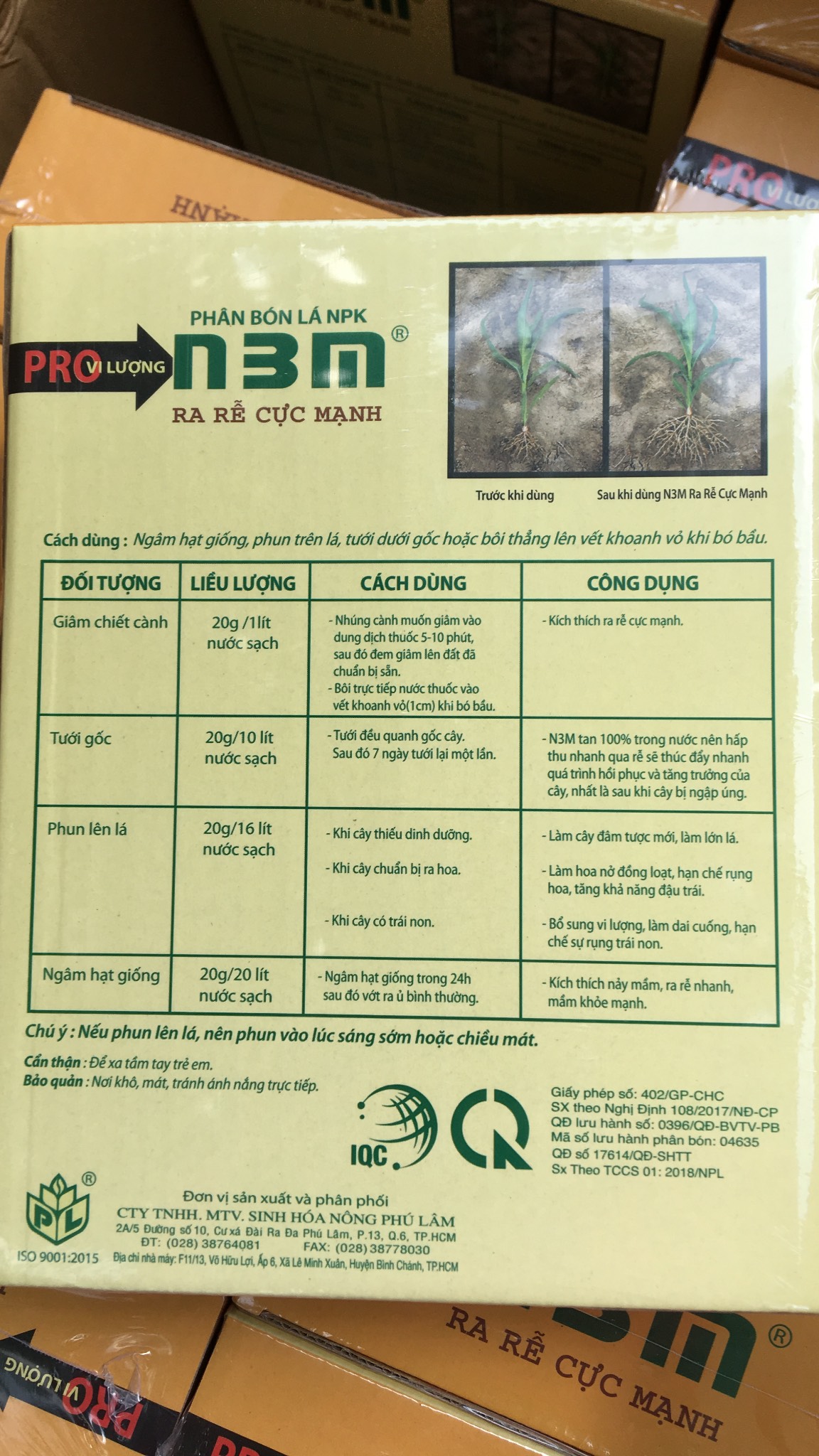 Phân bón lá ra rễ cực mạnh N3M
