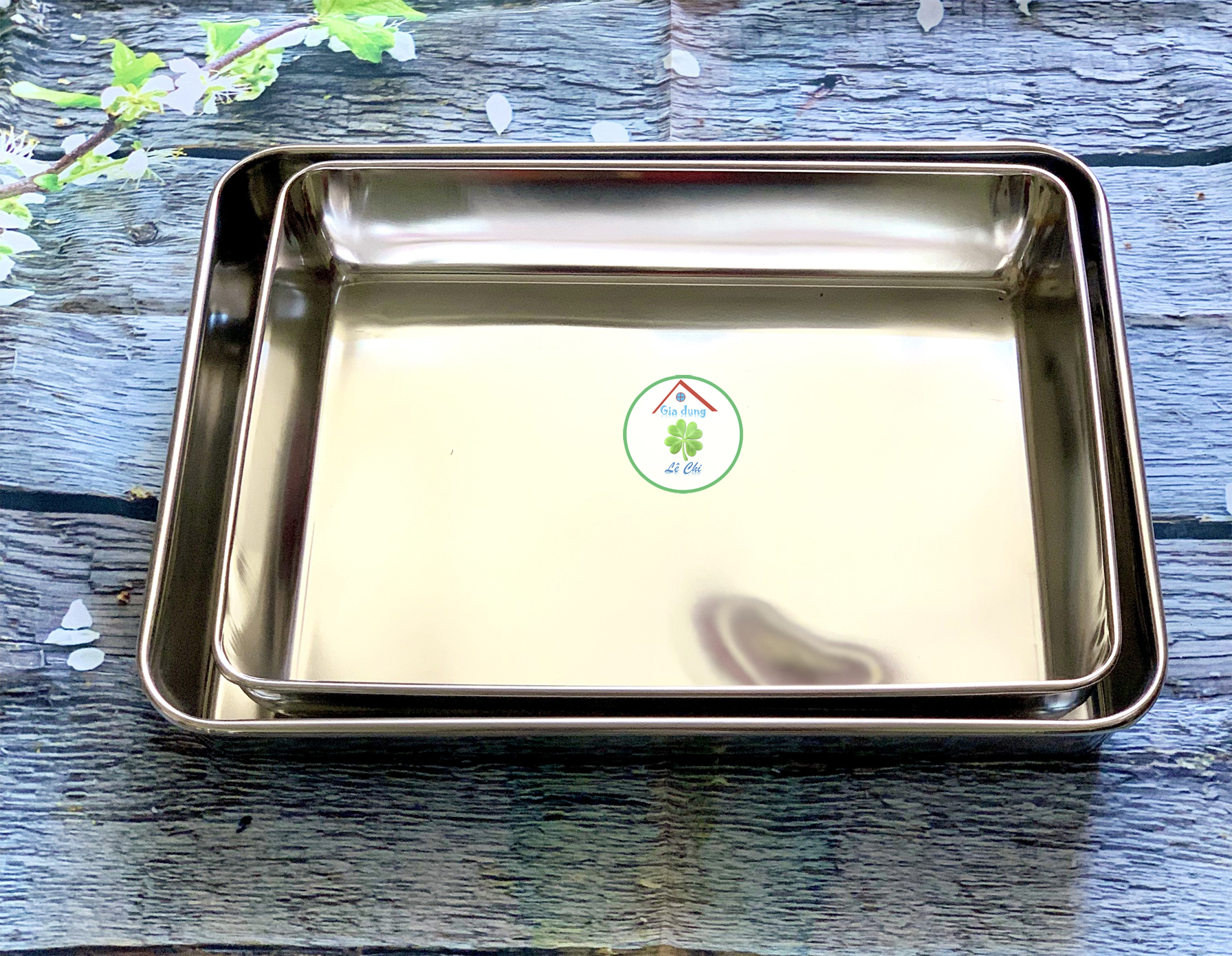 Khay chữ nhật inox 304