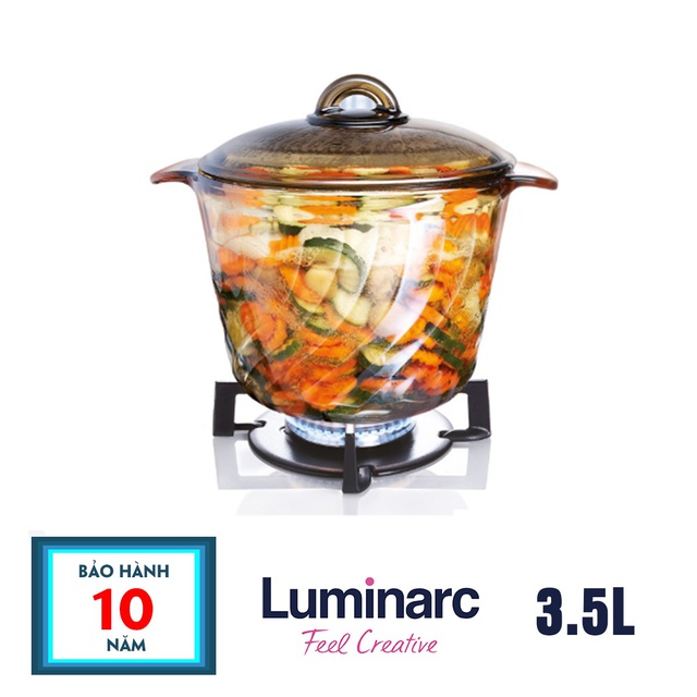 [Mã HLSNVV1212 giảm 15% đơn 99K] Nồi thủy tinh 3.5L Luminarc Amberline Trianon Eclipse D2795