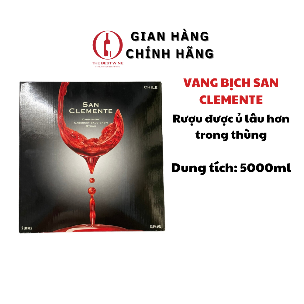 Vang Bịch Chile San Clemente 3 Lít Nhập Khẩu