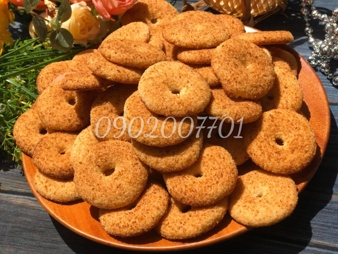 Bánh vòng dừa nướng thơm ngon 100g/200g/500g- Đồ ăn vặt