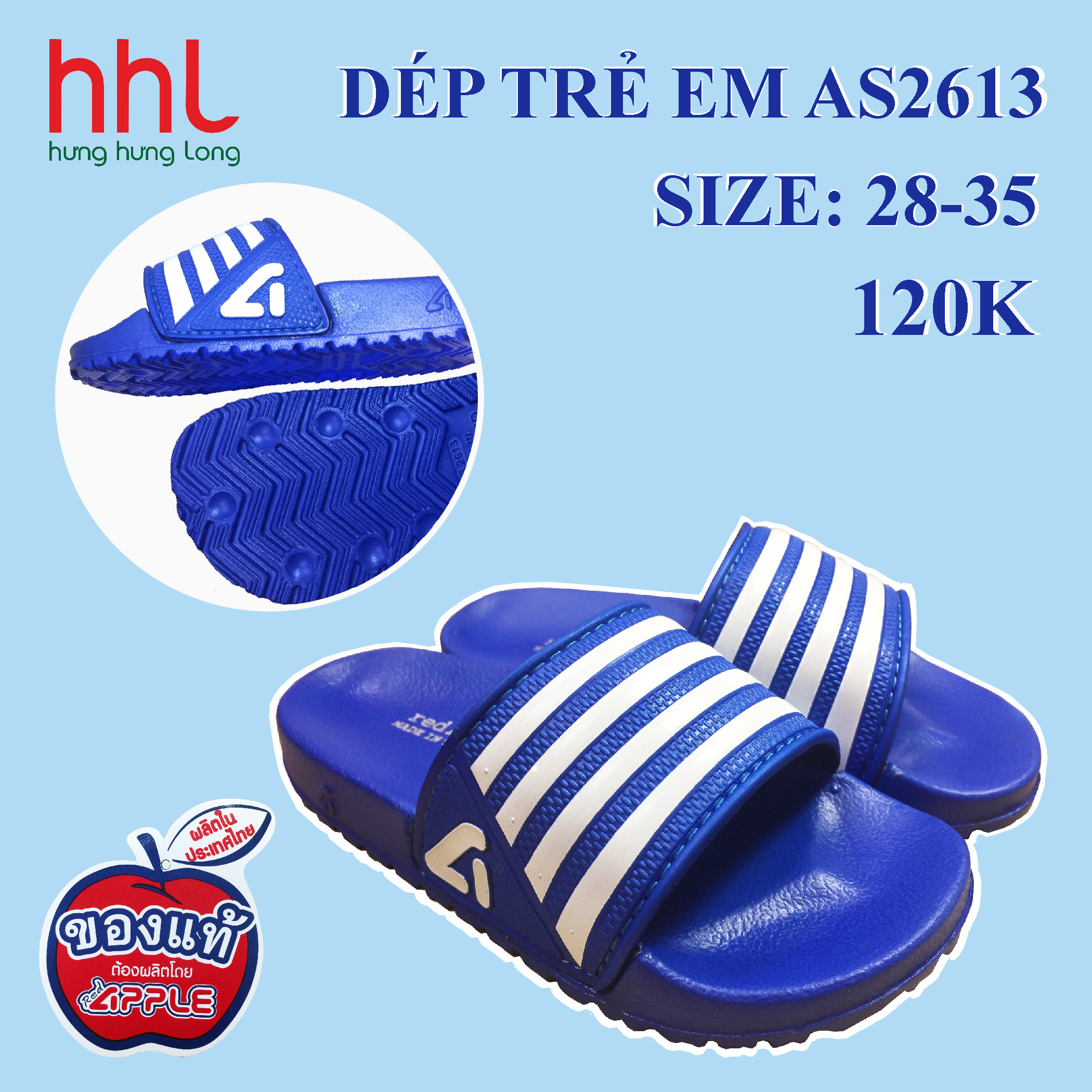 Dép trẻ em AS2613 chính hãng Red Apple (Thái Lan)
