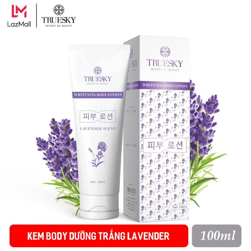 Kem body dưỡng trắng Truesky dạng lotion hương nước hoa Pháp 100ml - Whitening Body Lotion