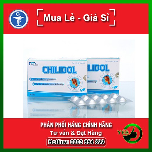 Viên uống chilidol -giảm ho đờm, đau họng & khản tiếng
