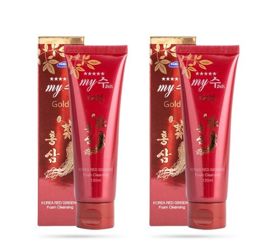 Sữa rửa mặt nhân sâm đỏ hàn quốc my gold korea red ginseng foam cleansing 130ml - ceria cosmetics