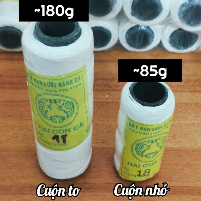 ( số 18) Dây nhợ thợ hồ, dây đan lưới đánh cá, dây thả diều