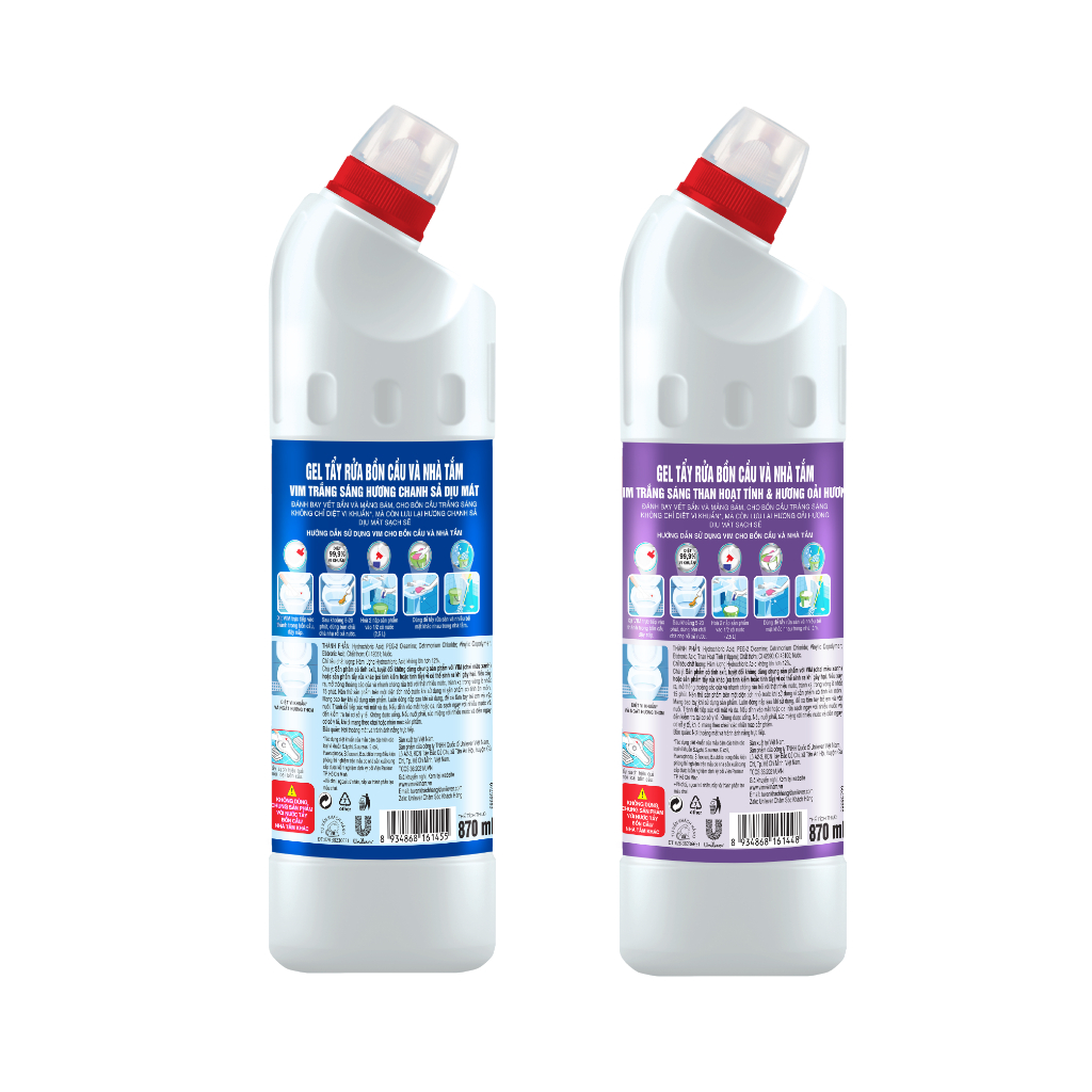 Gel tẩy rửa Vim trắng sáng 425ml