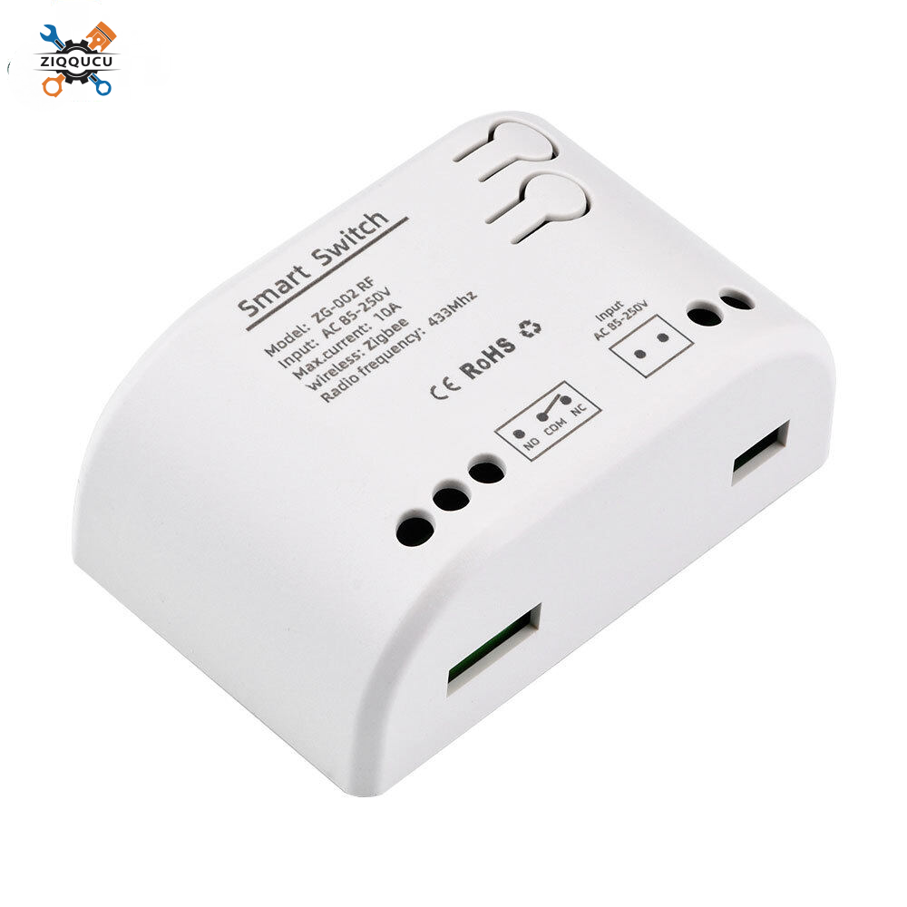Ziqqucu  Zigbee Wireless RF Remote Control Relay Switch Support Goolge Home Voice Assistant Control AC85-250V 1CH