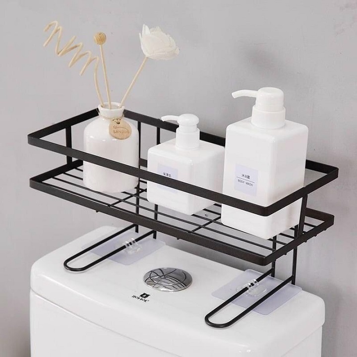 Kệ Sắt Để Đồ Gọn Đẹp Trên Bồn Cầu