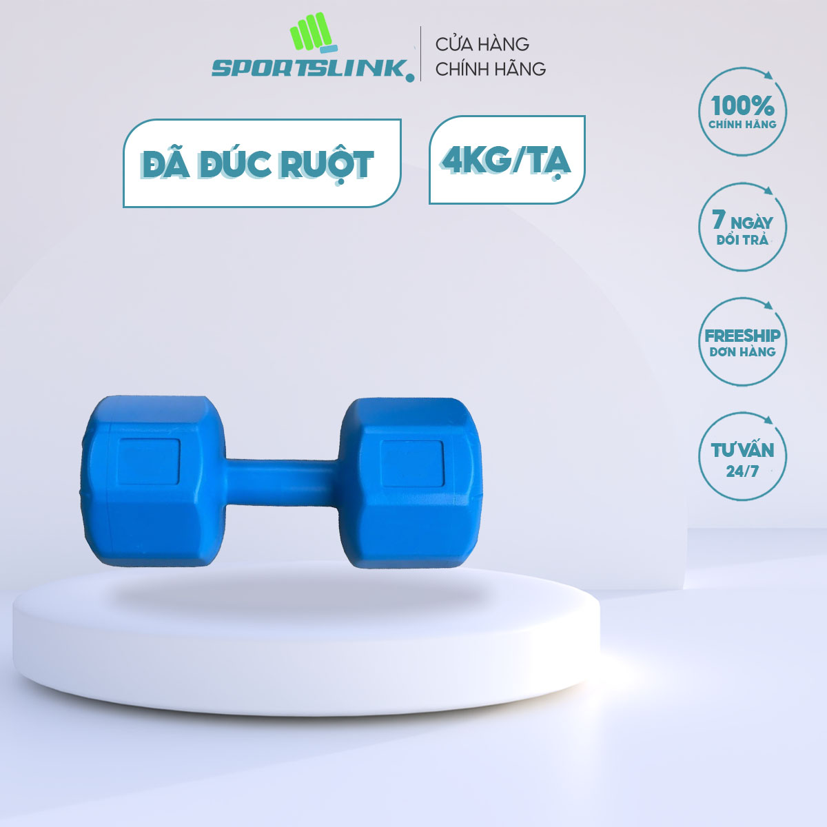 Tạ tay nhựa VN 4kg (Xanh dương)