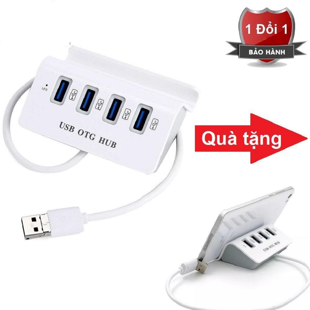 Bộ chia 4 Cổng USB OTG HUB - THIẾT BỊ KẾT NỐI ĐIỆN THOẠI VỚI BÀN PHÍM VÀ CHUỘT CHƠI GAME MOBILE