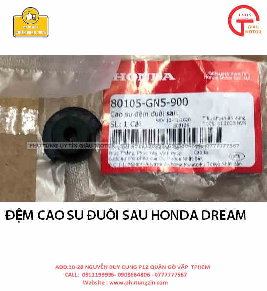 Đệm cao su đuôi sau honda dream