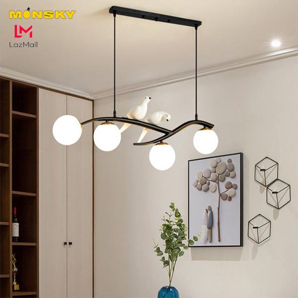Đèn thả bàn ăn hiện đại MONSKY MOVA trang trí không gian nội thất nổi bật, đẹp mắt - Tặng kèm bóng đèn đầy đủ