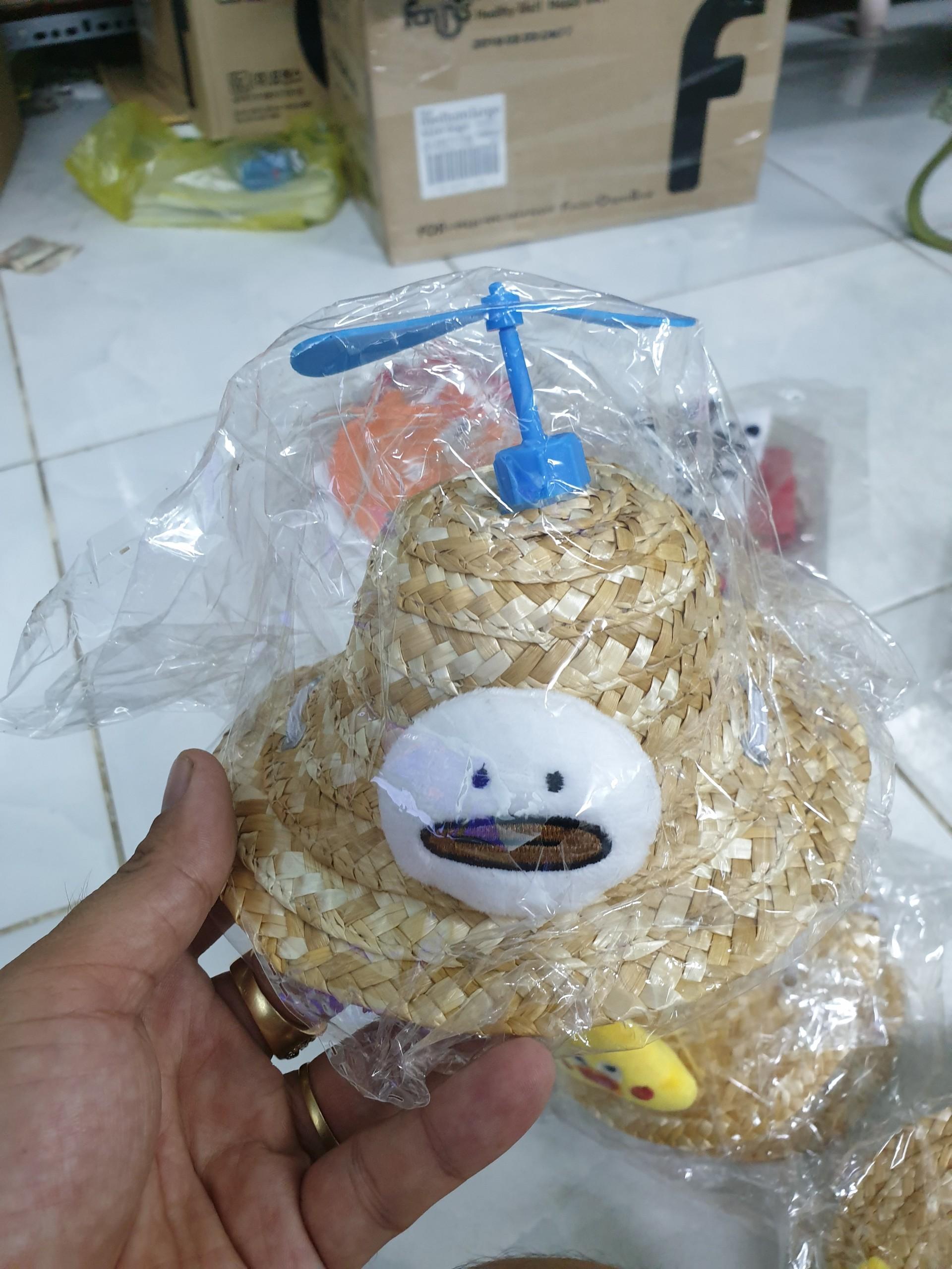 [HCM]PetZoneHCM - Nón cối rơm gắn chong chóng thú cưng ( chó mèo )