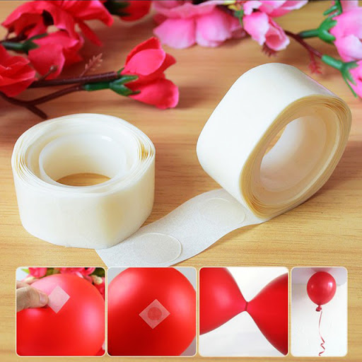 Cuộn Băng Keo Dán Bóng Bay Trang Trí 100 Điểm Siêu Dính