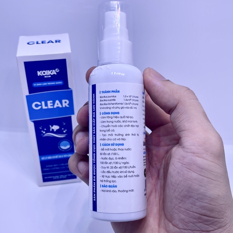 KoiKa Clear - Vi Sinh Làm Trong Nước Cho Hồ Cá ( Chai 105ML )