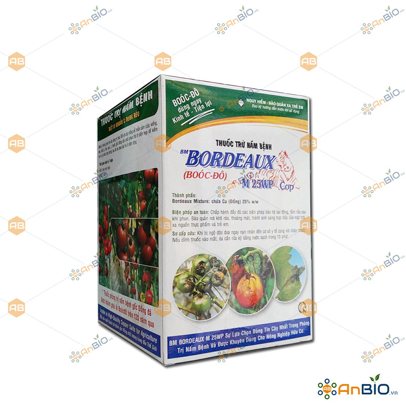 THUỐC TRỪ NẤM BỆNH CÀ CHUA BORDEAUX M 25WP gói 25g - A5.1040