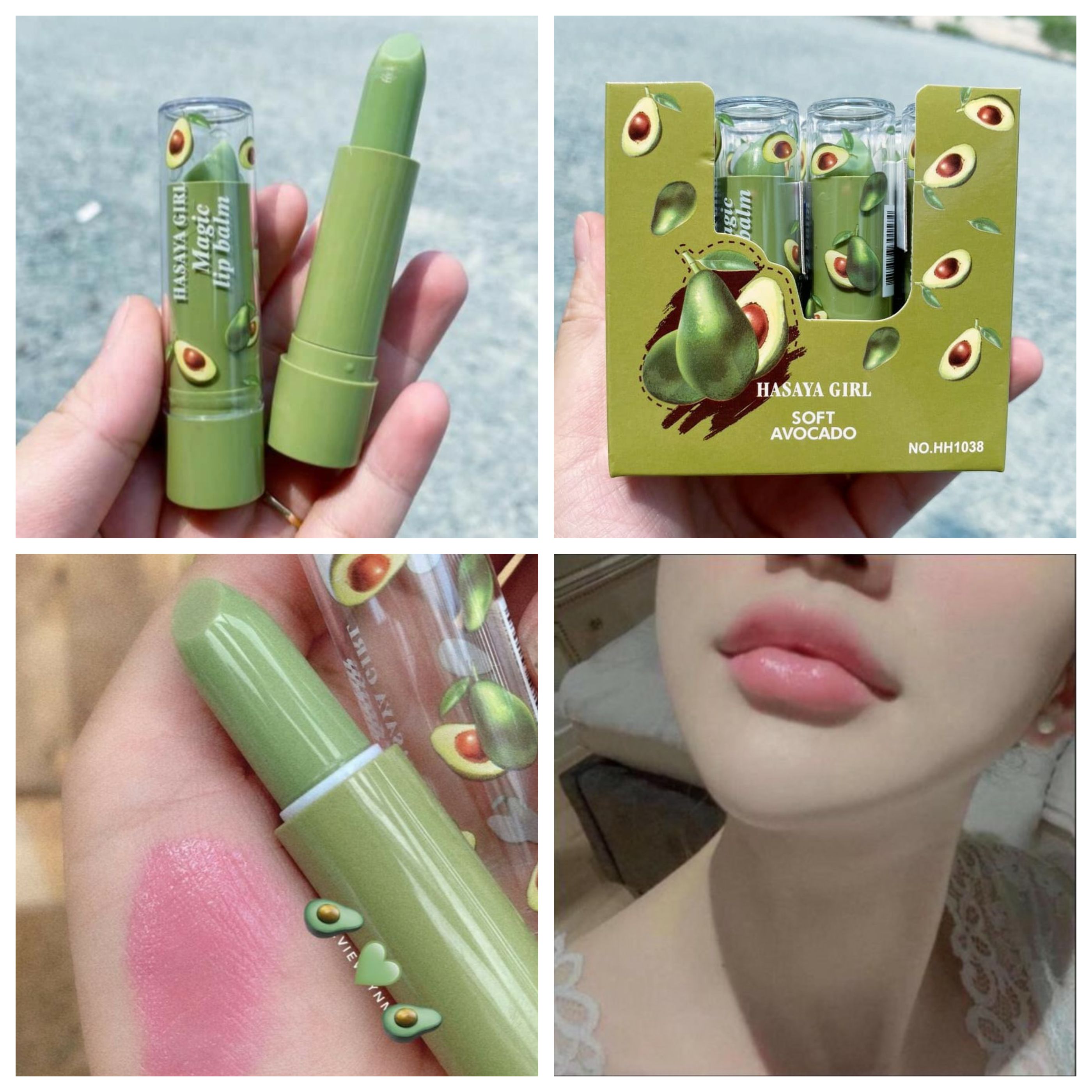 Son dưỡng môi Trái Bơ cải thiện môi hồng môi căng mịn