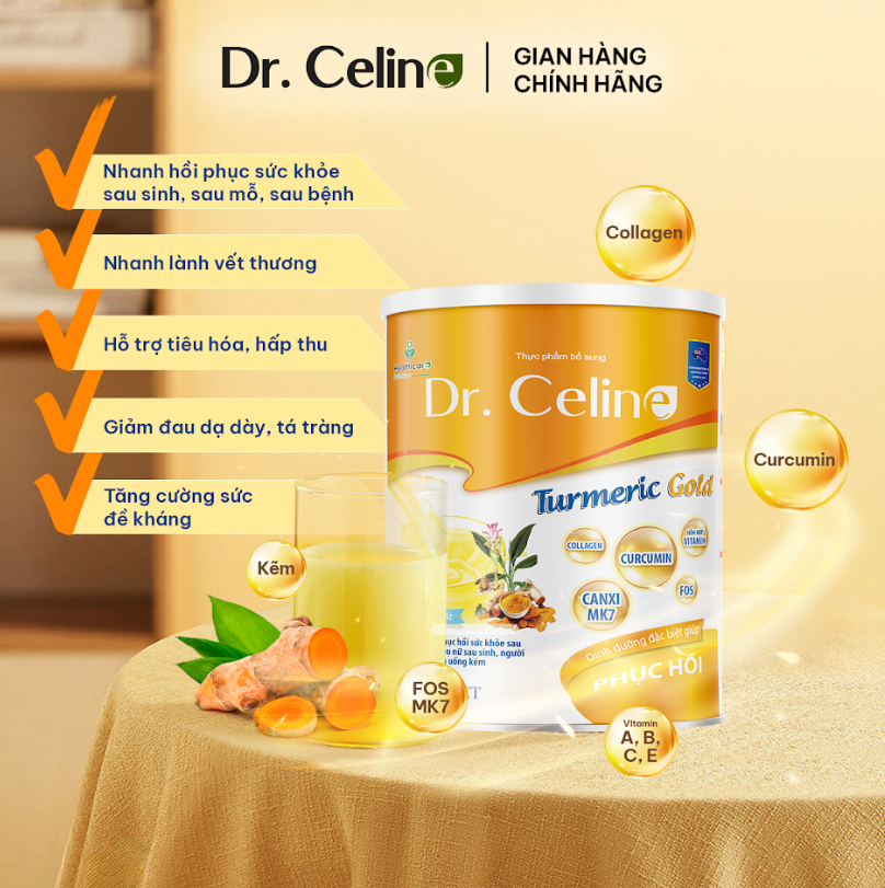 Sữa nghệ phục hồi sức khỏe Dr. Celine 400g