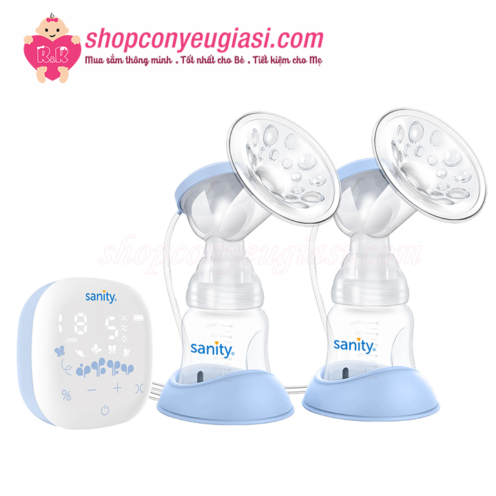 [HCM]Máy Hút Sữa Điện Đôi Sanity S6306.ENG - Thế Hệ Mới 2 Động Cơ