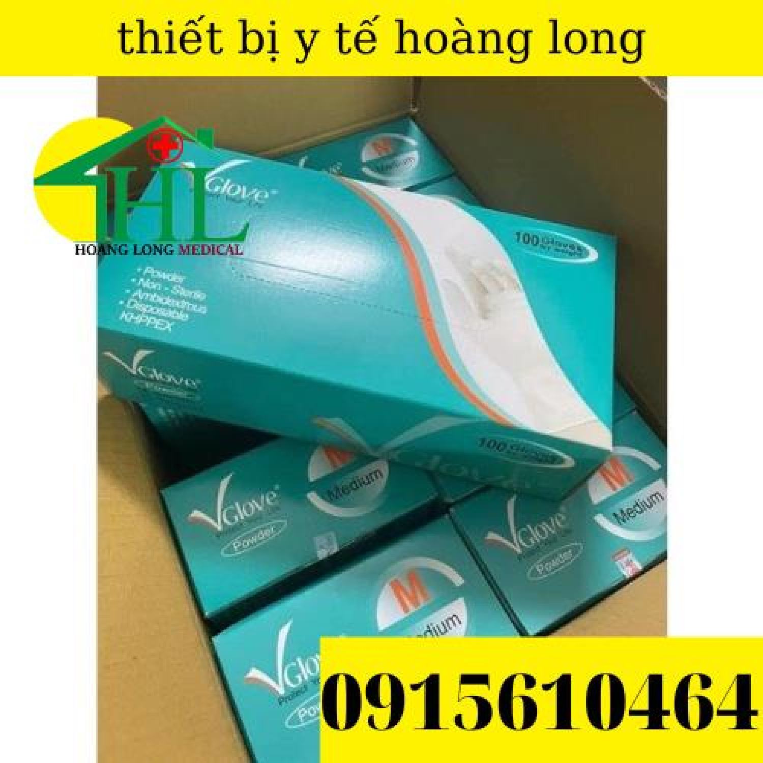 [CHÍNH HÃNG] Găng tay y tế VGLOVE có bột size S, M, L