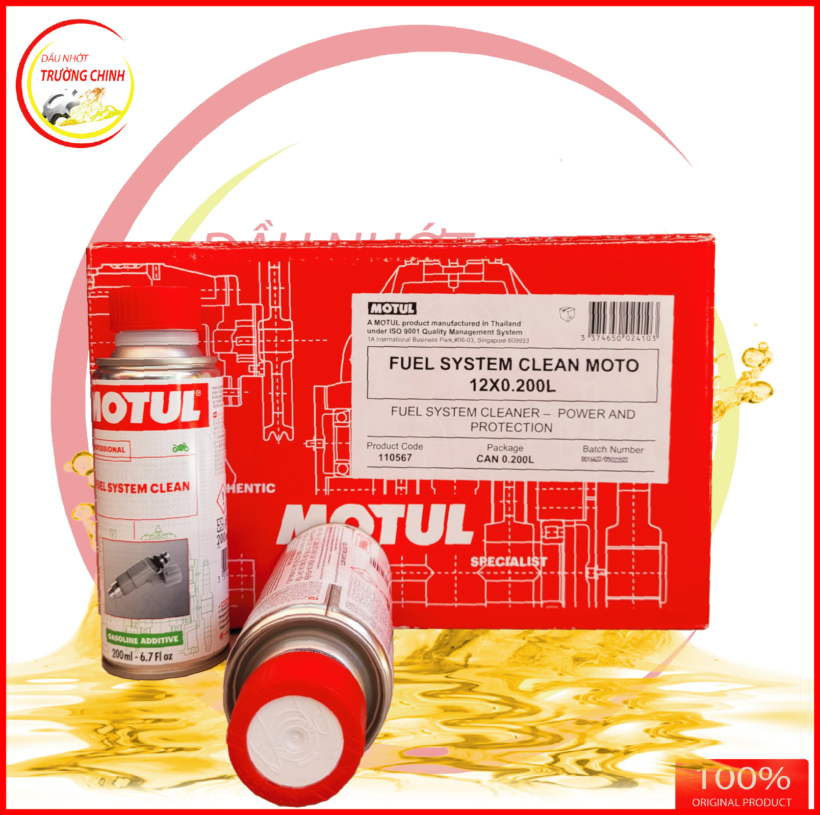 Dung dịch Vệ sinh động cơ Motul Engine Clean Moto 200ML