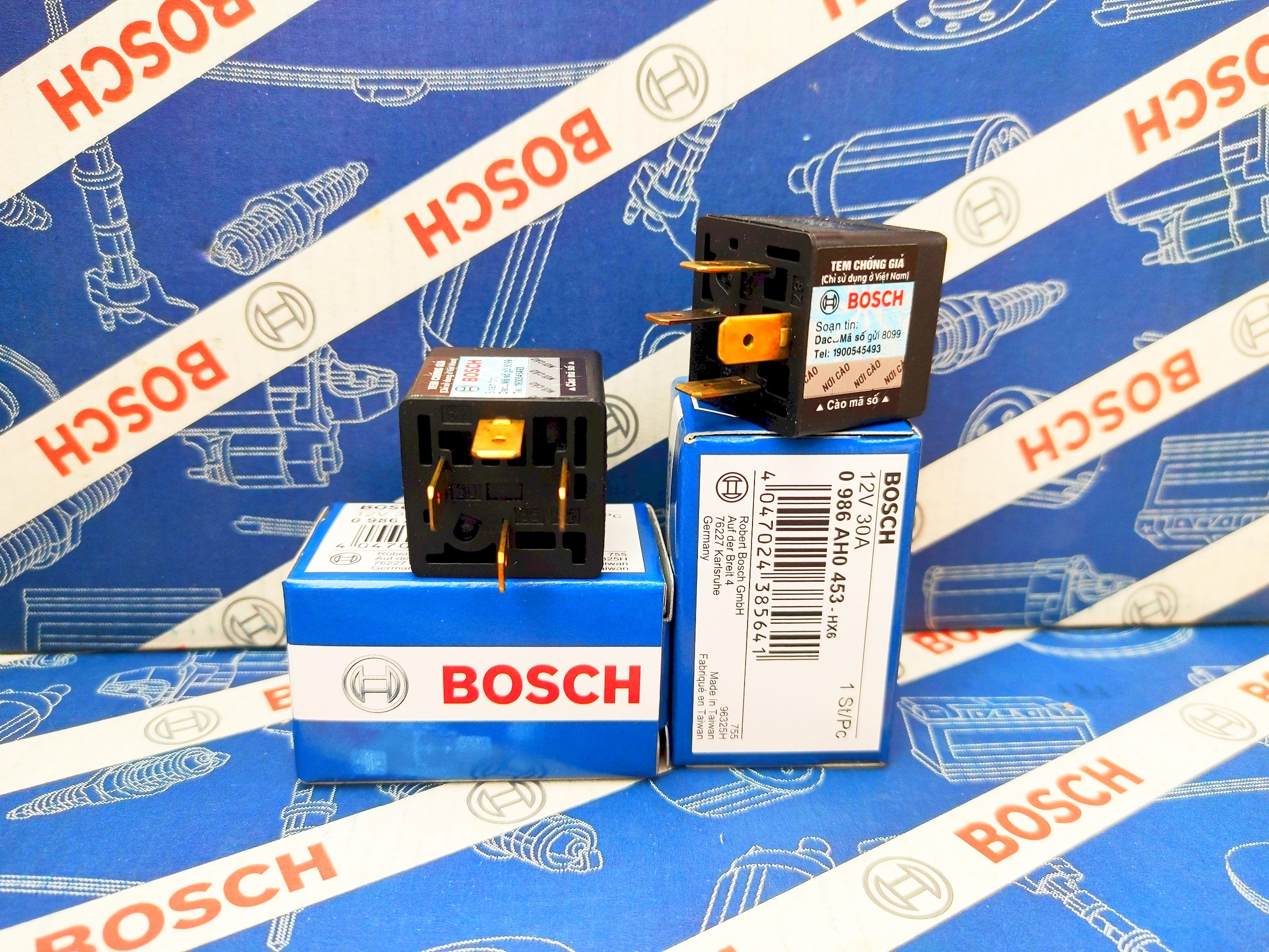 Relay Rờ le Bosch 4 Chân 12V 30A - Relay 453