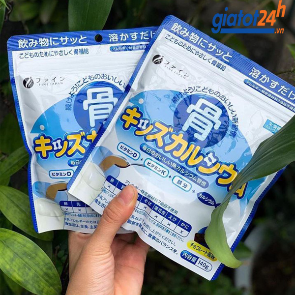 Bột canxi cá tuyết Bone’s Calcium for Kids bổ sung canxi hương socola Nhật Bản - Bột canxi cá tuyết Fine cho trẻ em Nhật Bản (140g) nội địa Nhật Bản