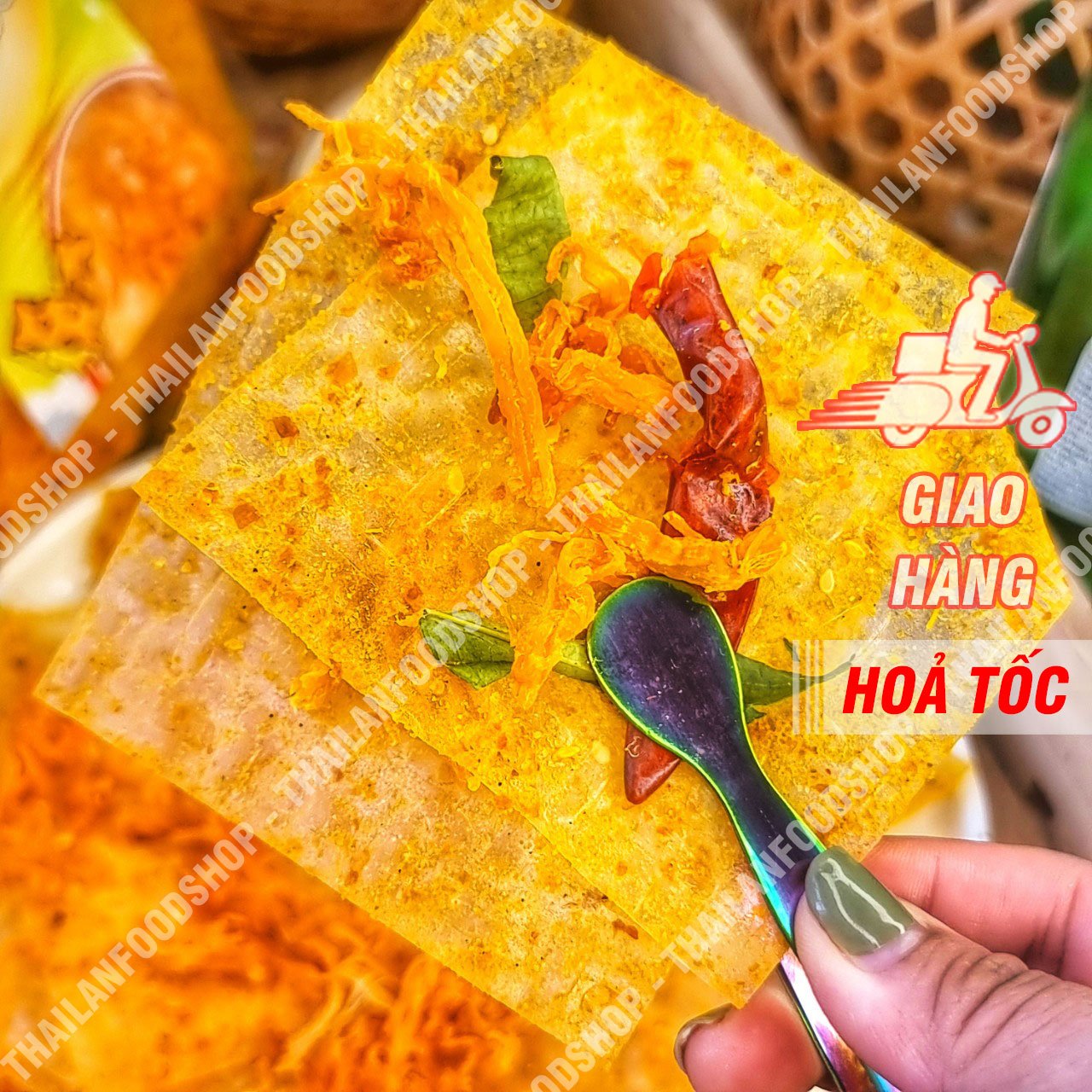 Bánh Tráng Phô Mai Mix Khô Gà Xâu 10 Gói