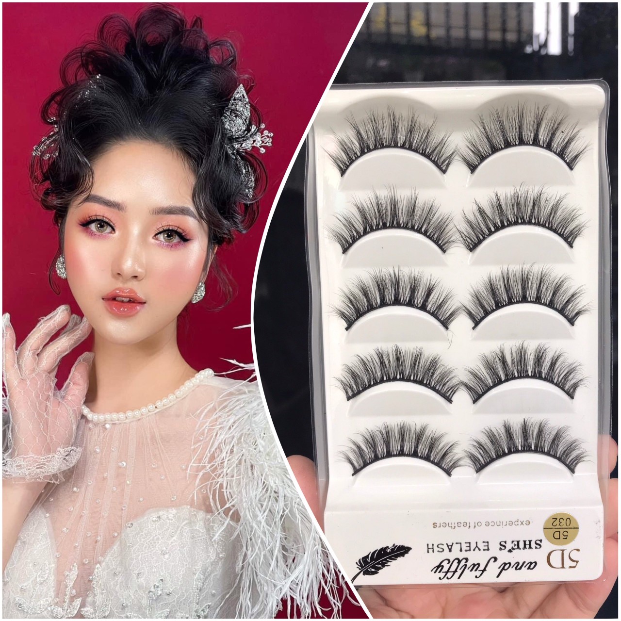 Mi giả chồn 5D cao cấp tự nhiên [5 CẶP/HỘP]