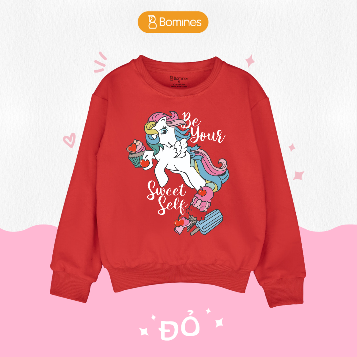 Sweatshirt in soft, cotton-blend fabric. Long sleeves and ribbing at neckline, cuffs, and hem.