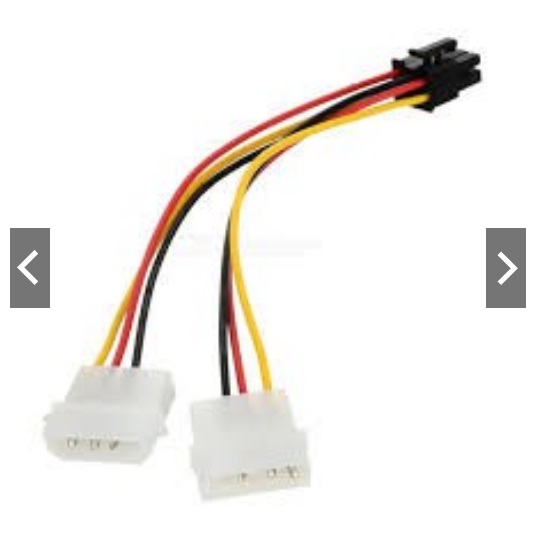 Dây chuyển nguồn phụ 4 to 6 Pin cho Card màn hình VGA