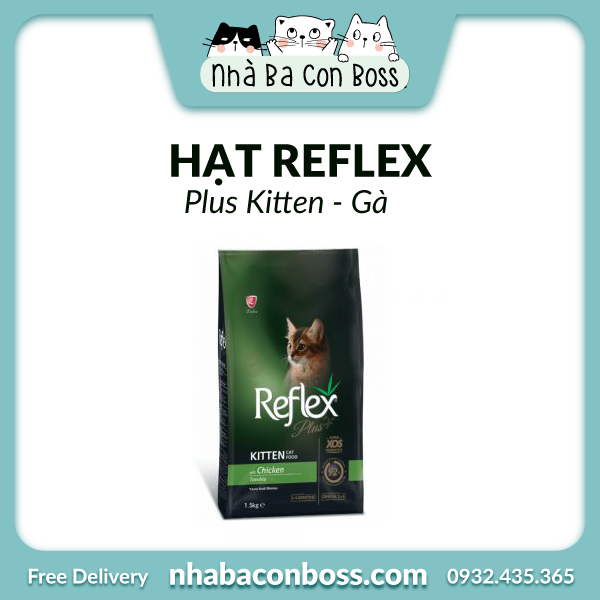 [1.5kg] Hạt Cho Mèo Reflex Plus