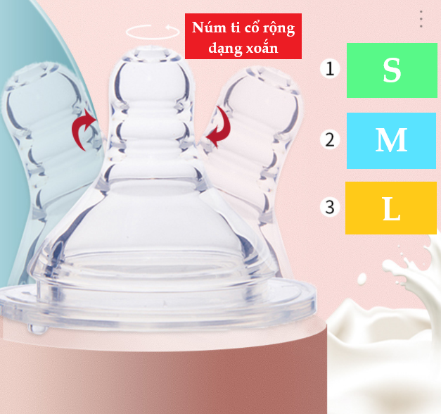 HCM- Núm ti siêu mềm cổ rộng dạng xoắn M/L