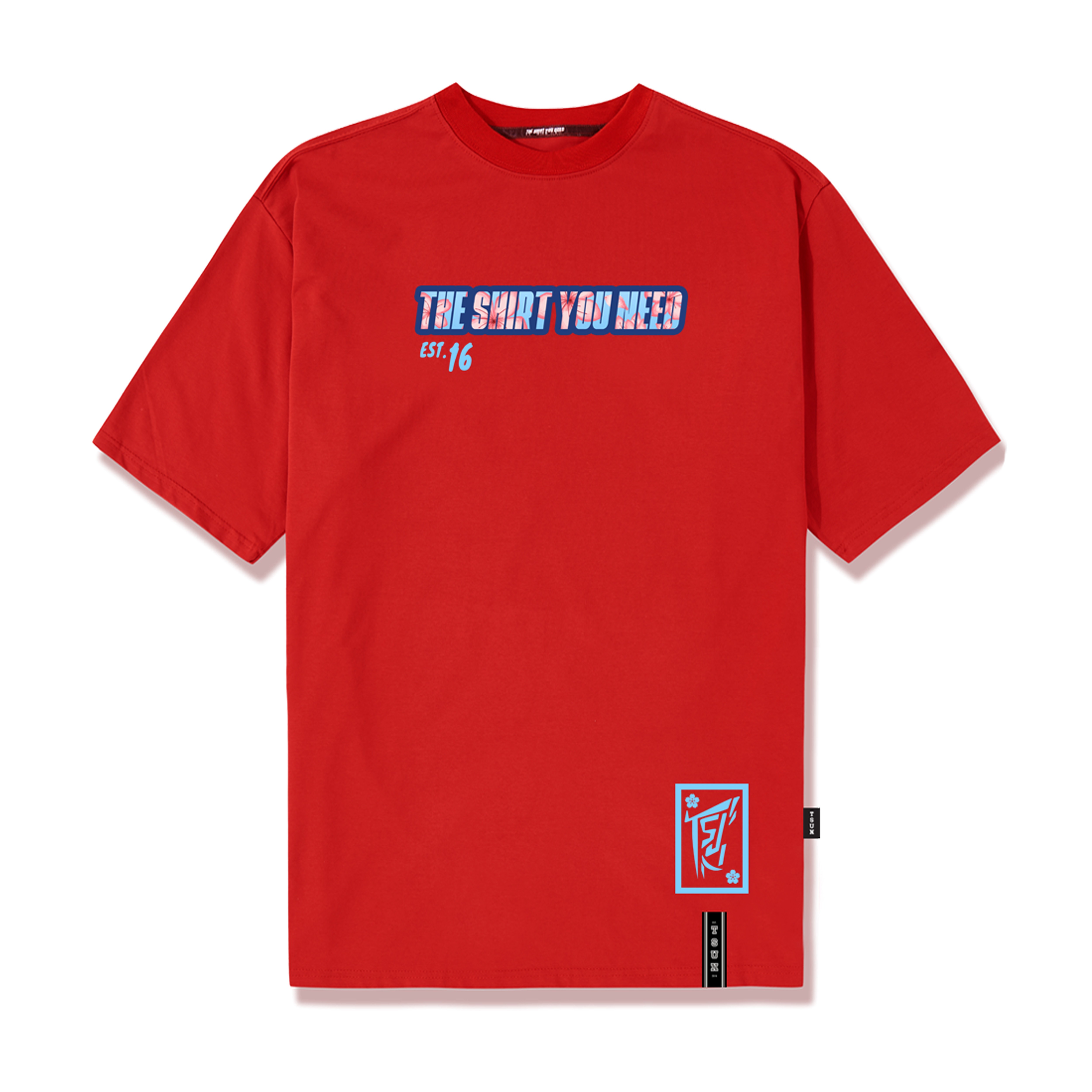 Áo thun TSUN Blossom Flower Tee - Red - Unisex