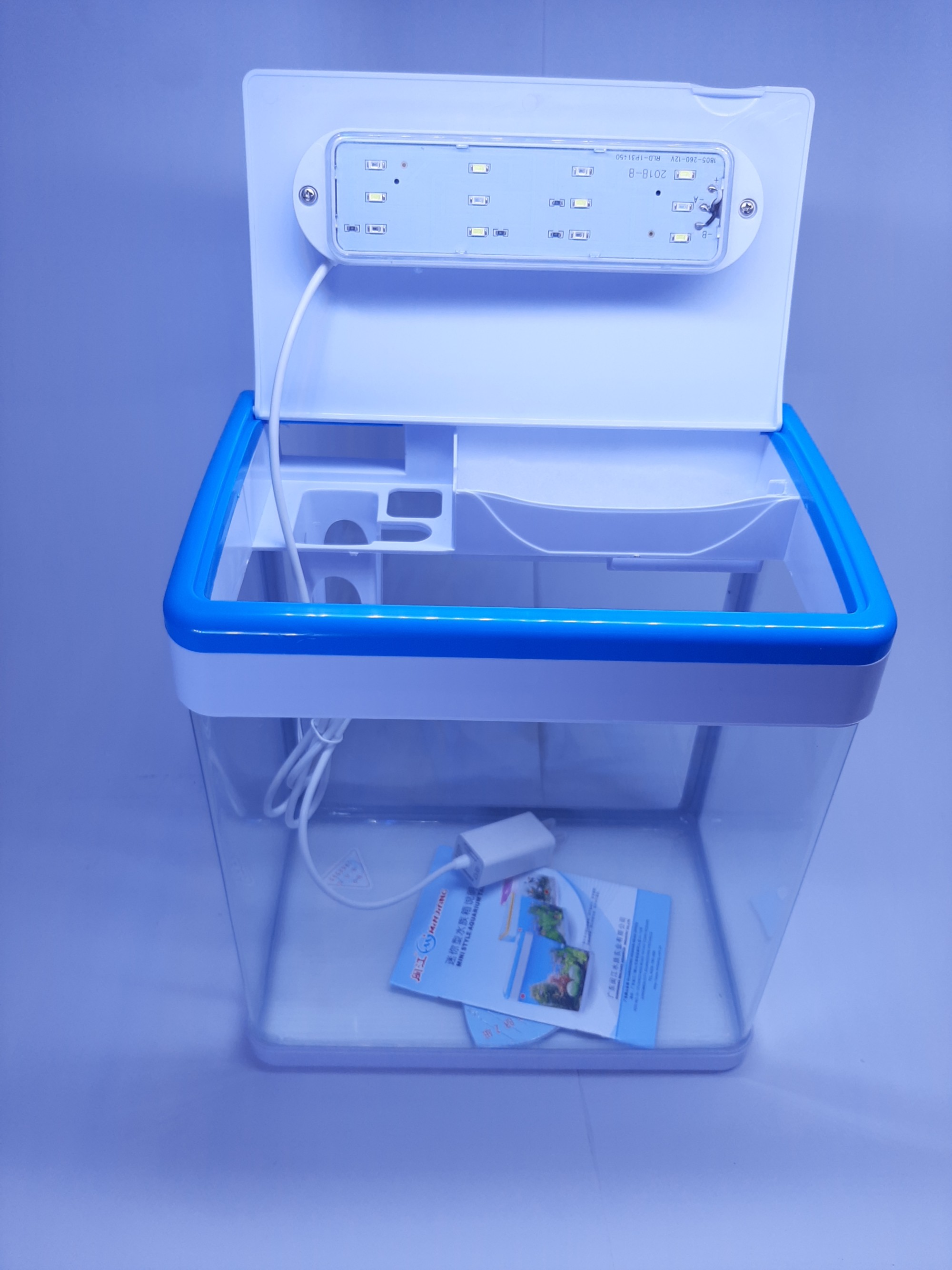 Bể cá mini kính đúc có nắp MJ  -M260 26x17x29 cm