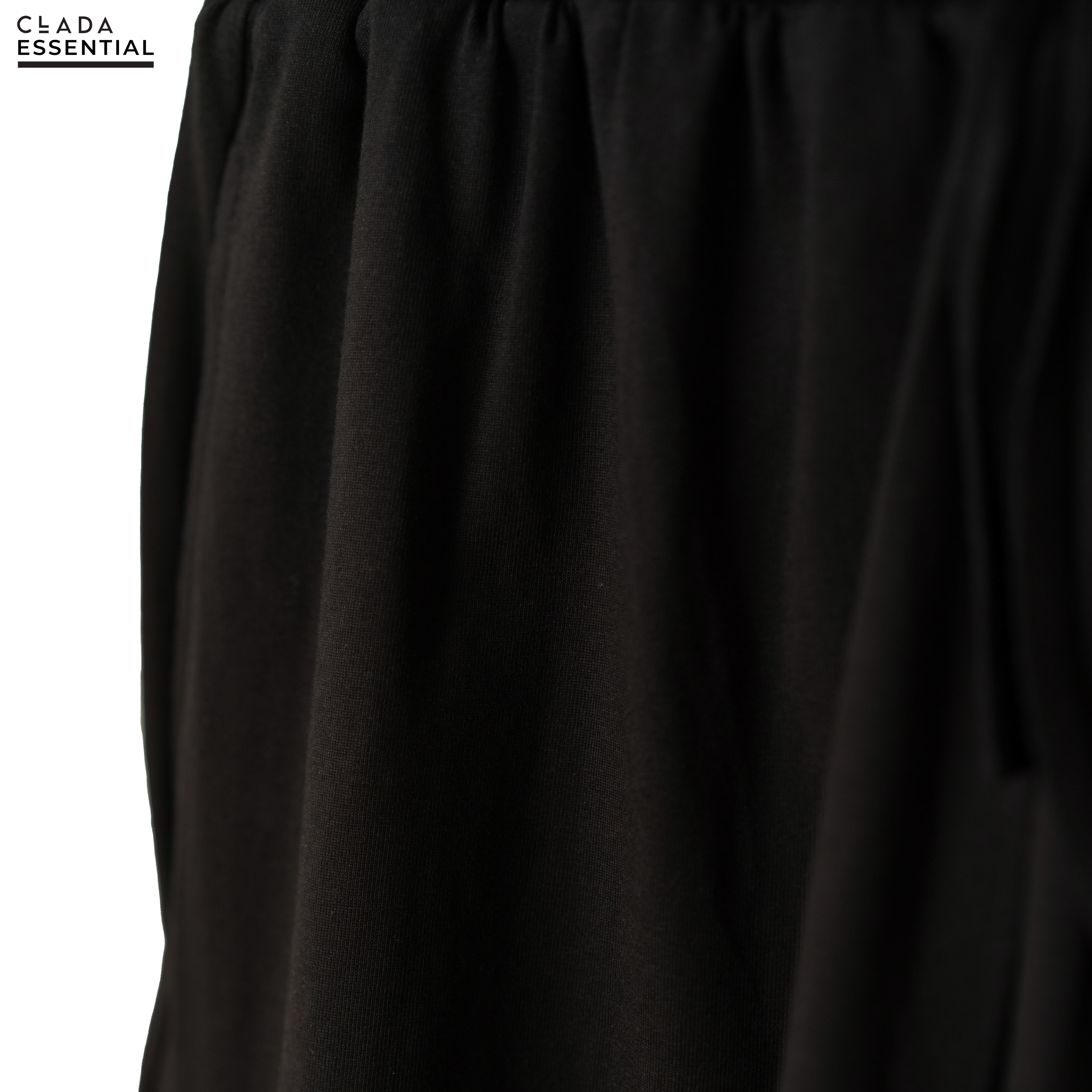 Quần Short Big Size Cotton Compact CLADA Essential - Đen