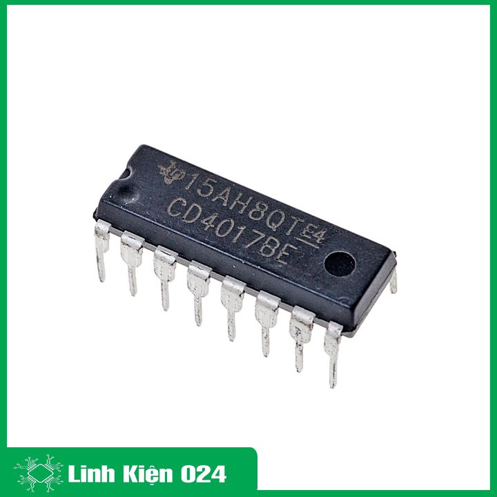 CD4017, IC đếm thập phân CD4017 chân cắm DIP16 / chân dán SOP16