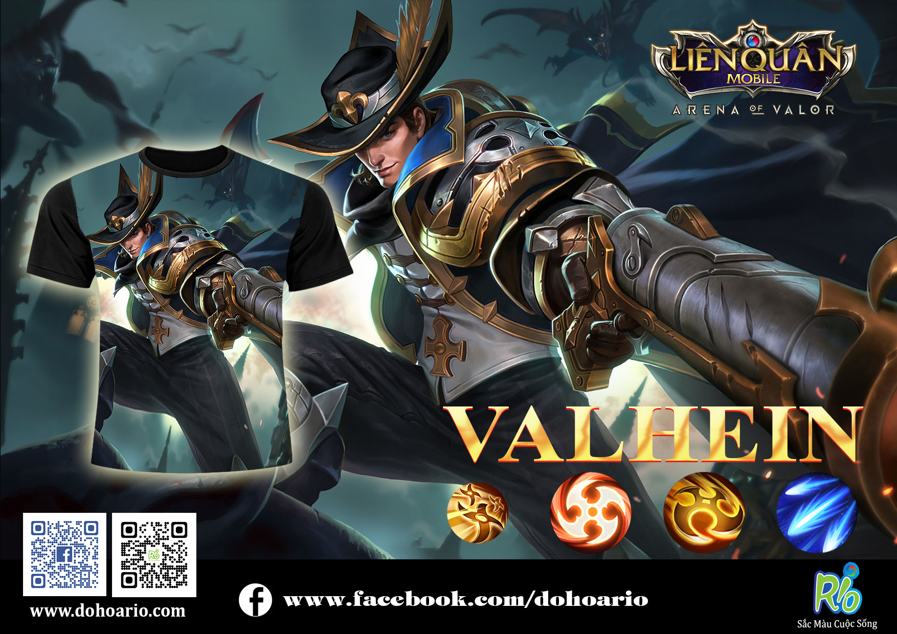 Áo thun liên quân Rio - Valhein