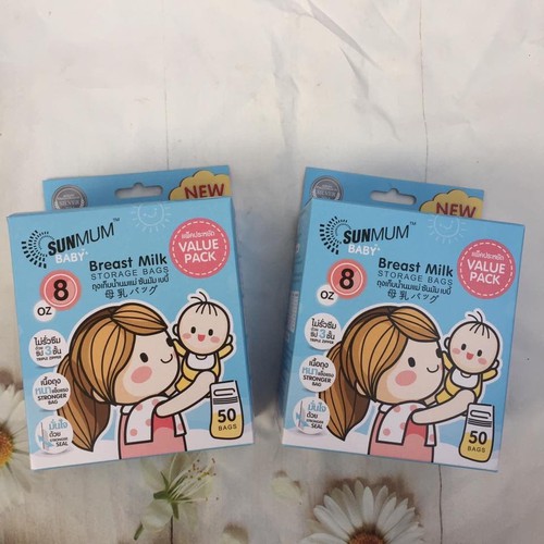 Túi Trữ Sữa Mẹ 250ml SUN ( Hộp 50 Túi )