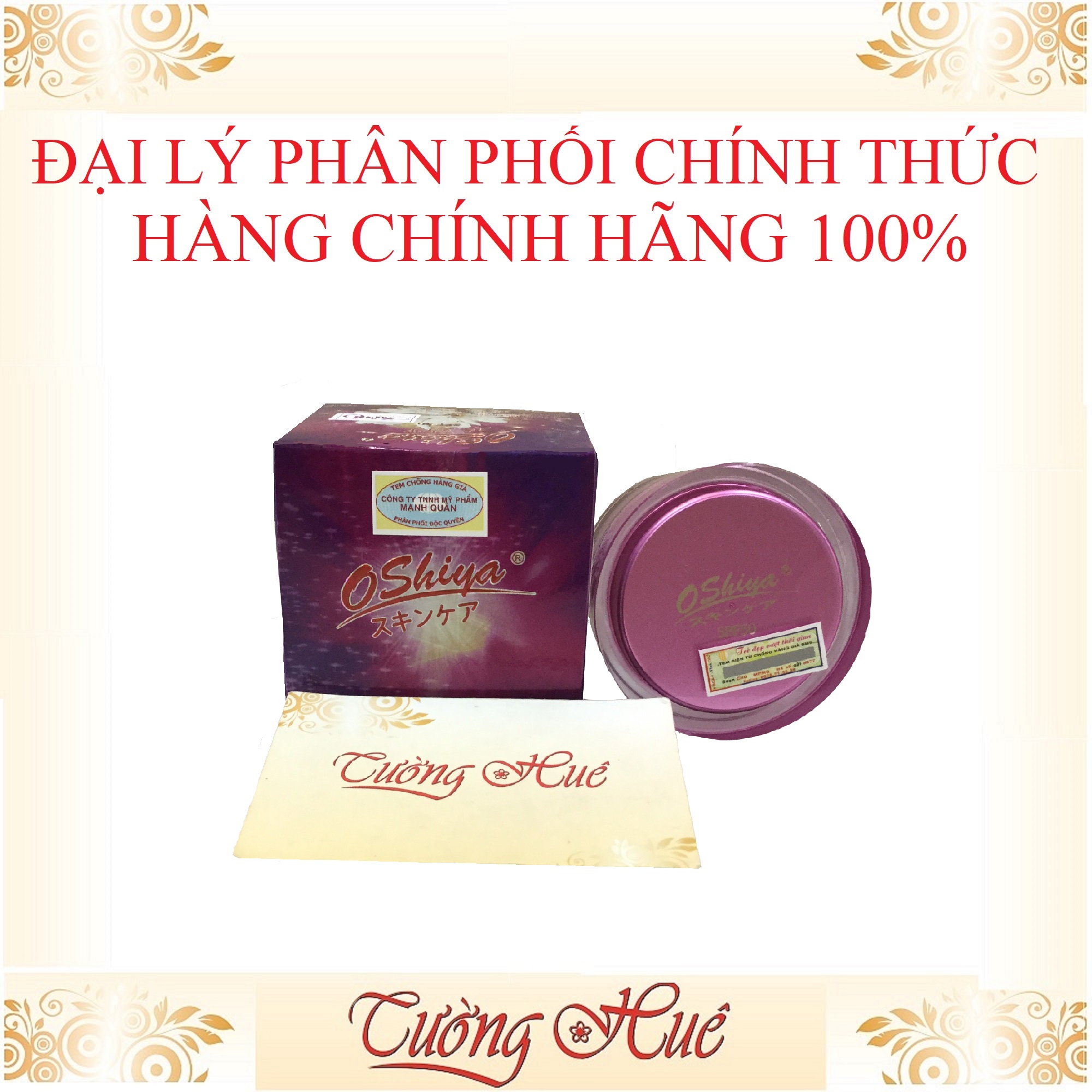 Kem Oshiya trắng da ngày & đêm 15g tím
