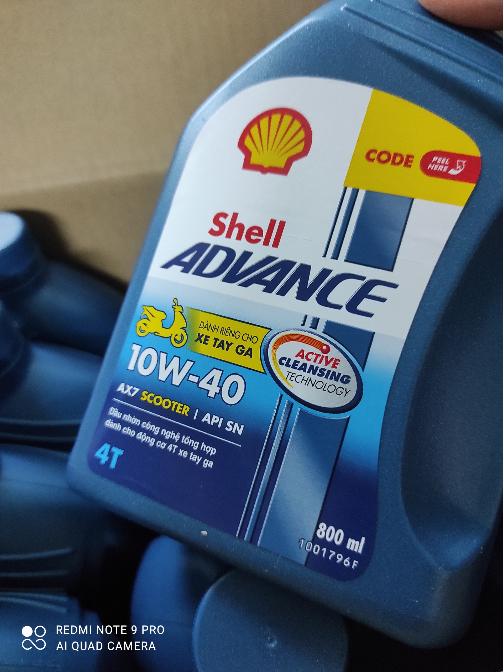 NHỚT SHELL ADVANCE AX7 XE GA  800ML