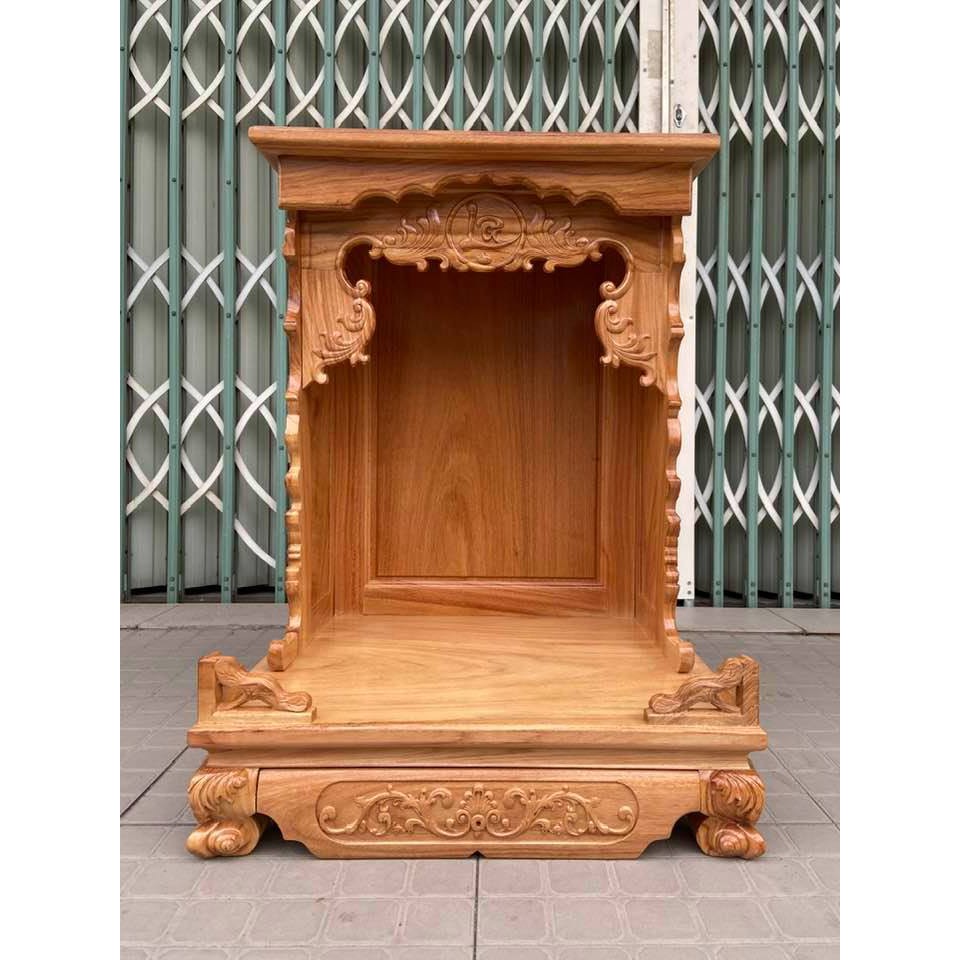 Bàn thờ thần tài ông địa gỗ gõ đỏ 60 x 81CM, bàn thờ ông địa gỗ , bàn thờ gỗ cao cấp
