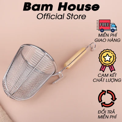 Vá trụng hủ tiếu mì inox Bam House sáng bóng loại lớn cao cấp VT01 – Bam House