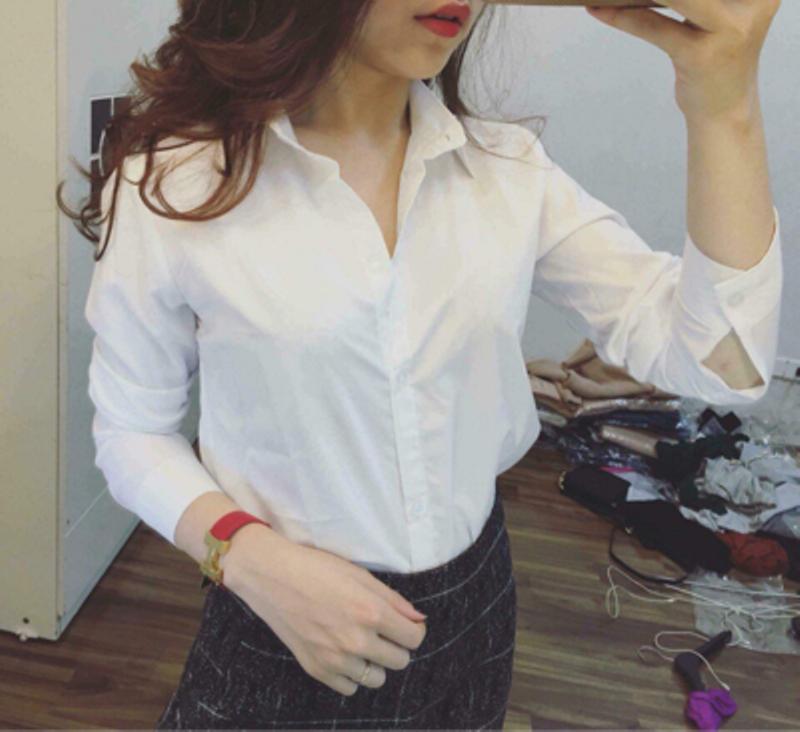 [HCM]Áo sơ mi trắng cổ bẻ