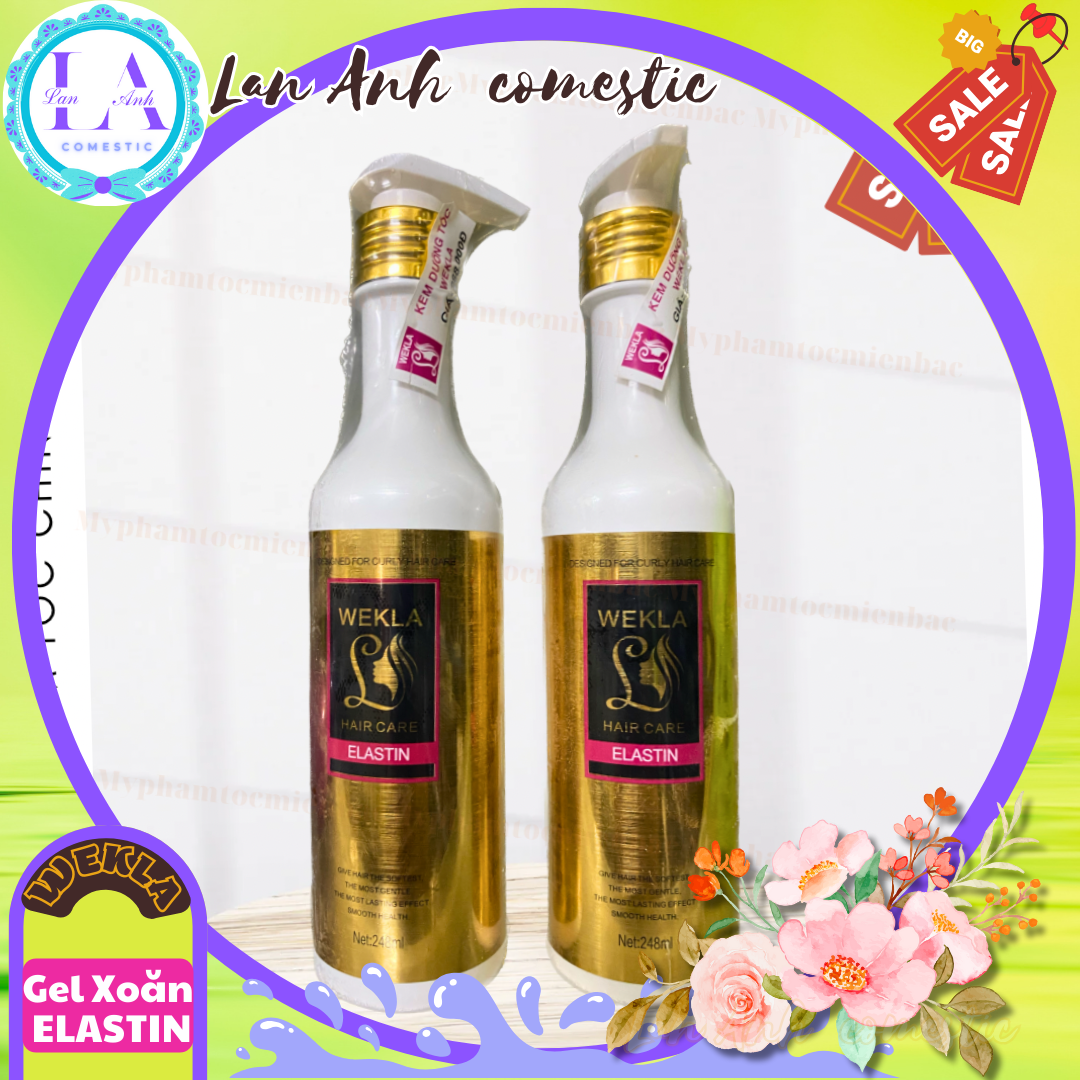 Gel Dưỡng Xoăn Tạo Kiểu Wekla 248ml Dưỡng tóc xoăn tạo kiểu giữ nếp tóc xoăn
