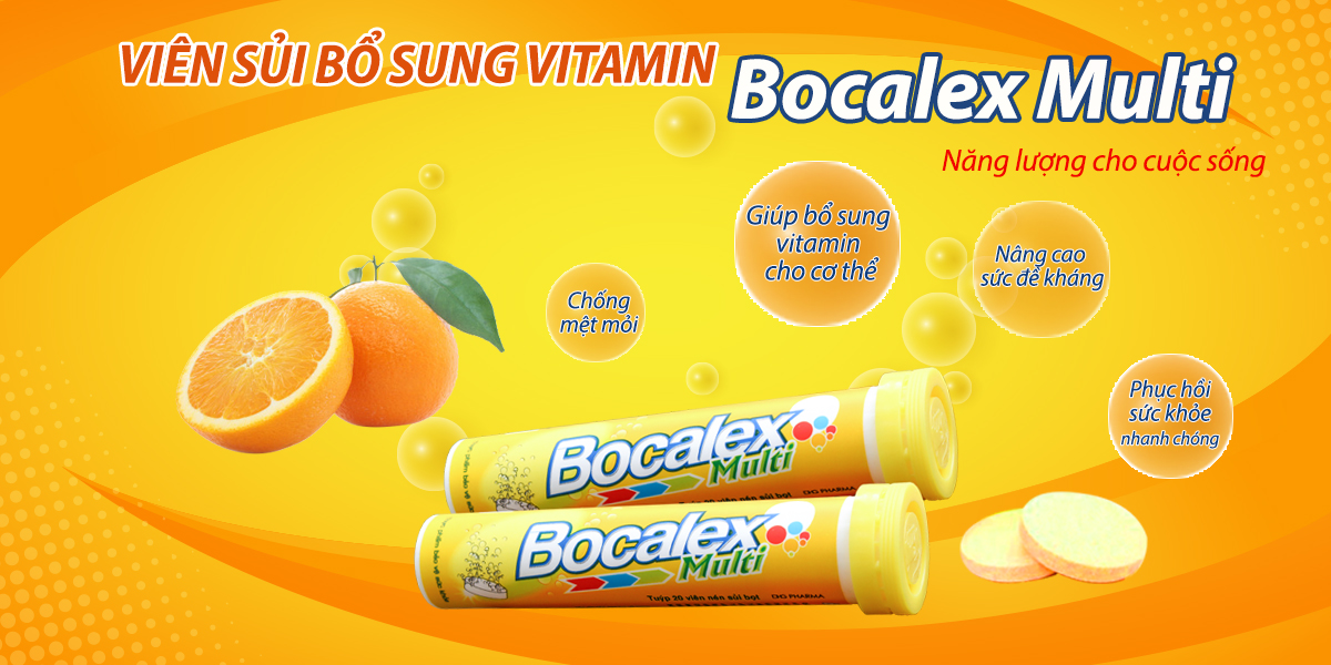 BOCALEX MULTI DHG (Tuýp 20 viên) - Viên sủi Bổ sung multivitamin [Beroca, berroca, berocca]