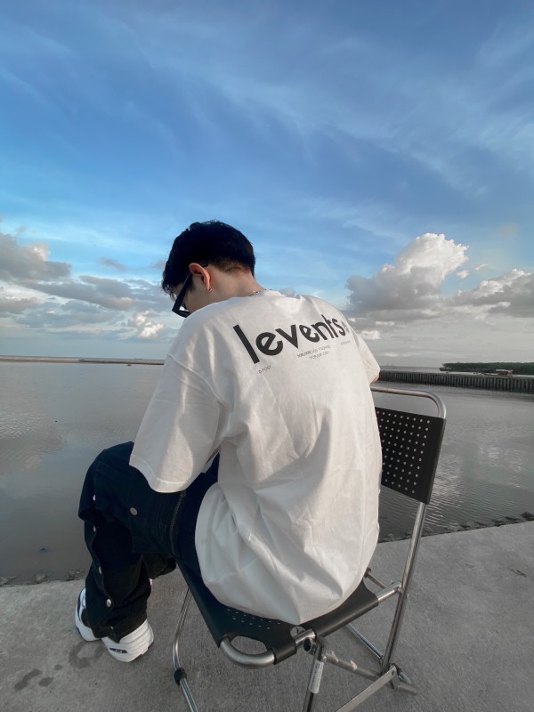 [DF]LEVENTS® Áo thun POPULAR LOGO TEE WHITE/ BLACK